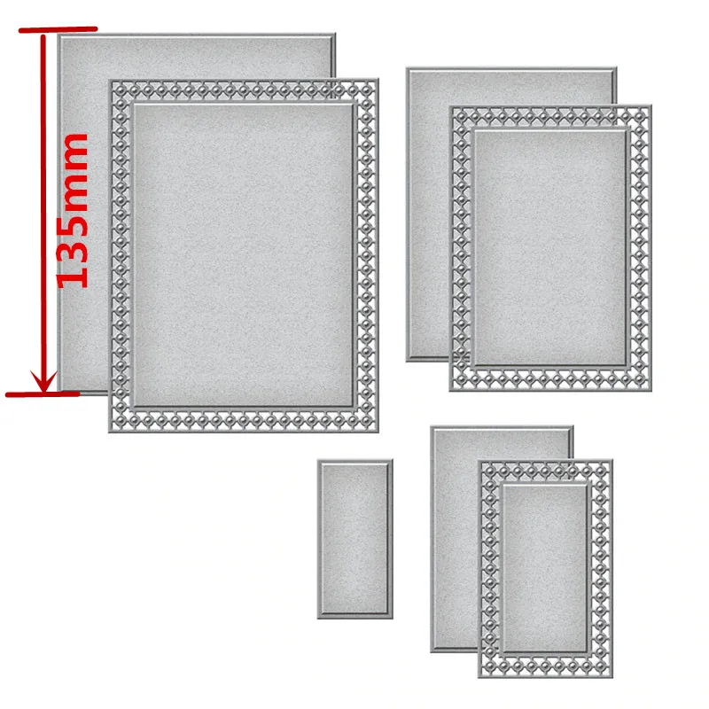 137x107mm Кружевная рамка для фона, трафареты для изготовления открыток, тиснение, бумажная карточка для рукоделия, скрапбукинг, новинка - Цвет: 137x107mm