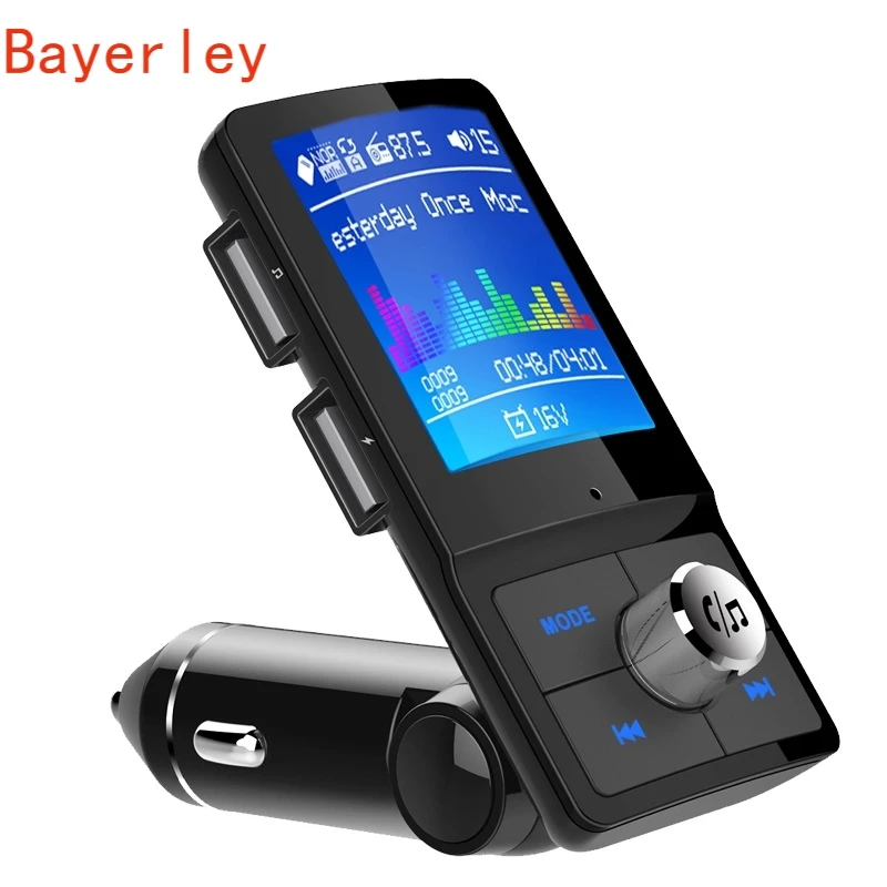 

BC45 многоязычный FM-передатчик Bluetooth автомобильный комплект громкой связи Aux вход цветной экран MP3-плеер Поддержка TF-карты U-диск