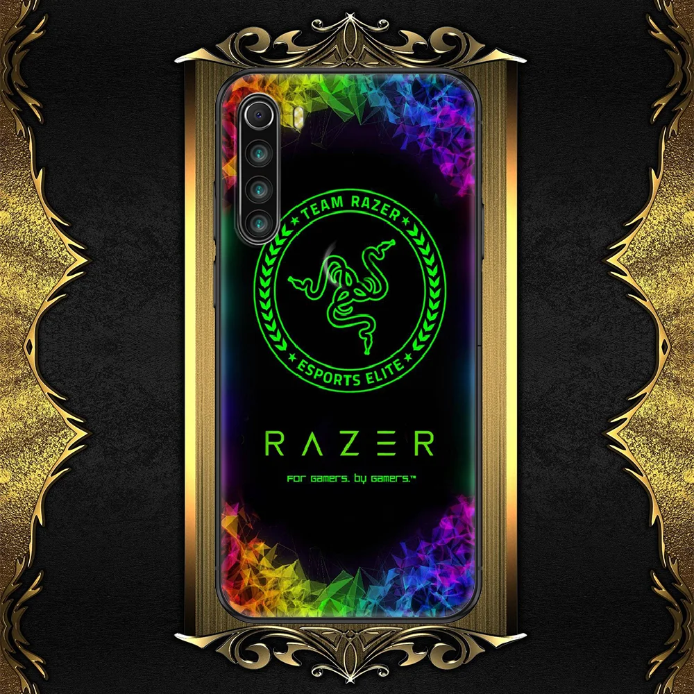 

Electronic Sports Razeres-compatible Phone case For Xiaomi Redmi Note 7 7A 8 8T 9 9A 9S 10 K30 Pro Ultra black tpu bumper