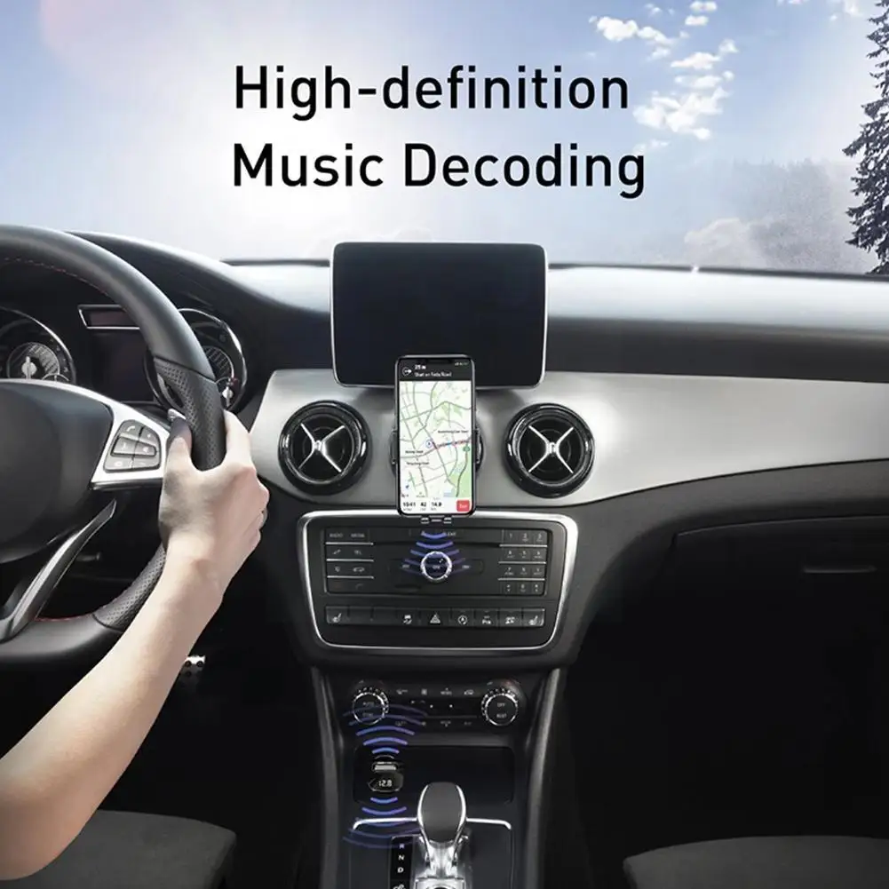 FM-трансмиттер Baseus A6M5 автомобильный с поддержкой Bluetooth 5 0 и MP3 |