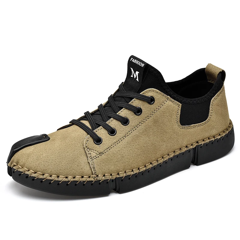 

Men's Shoes Mens Flats High Quality Sneakers Leather Casual Loafers Men Shoes Handmade Moccasins Shoes for Male Big Size 38-46