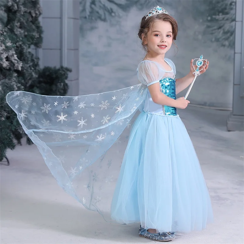 Dress Girl Kids Princess Party Hallowen Costume Cosplay Fantasy Baby Girls Dresses With Accessories Vestido infantil | Детская одежда и