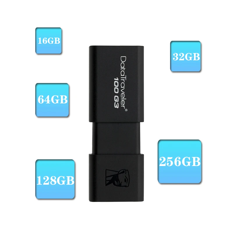 Kingston DT100G3 USB флеш накопитель 16 ГБ 32 64 100% 128 ГБ|USB флэш-накопители| |