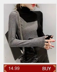 3726 Black Long Sleeve T Shirt Women One Shoulder Tops Spliced Ruffles Slim Stretch Sexy Nightclub Top Female Mesh Round Neck