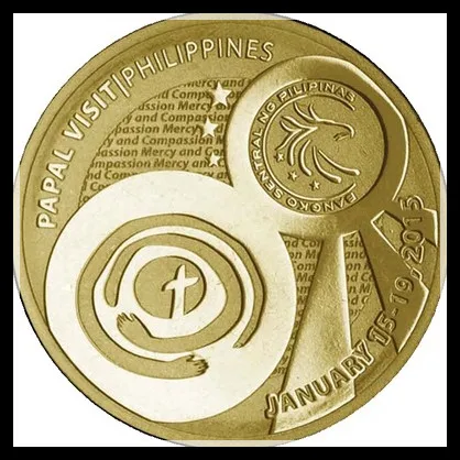 

Philippine 50 Piso 2015 Francis Visits (Booklet) Coins Asia New Original Coin Unc Collectible Edition Real Rare