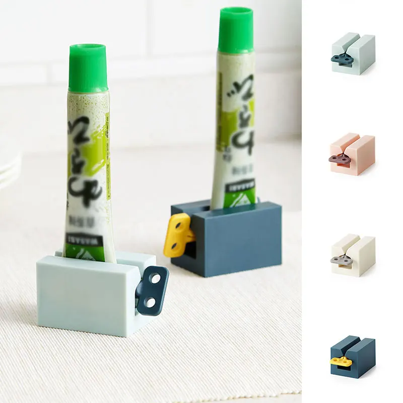 

1Pc 4 Colors Home Plastic Toothpaste Tube Squeezer Easy Dispenser Rolling Holder Bathroom Supply Tooth Cleaning Accessories