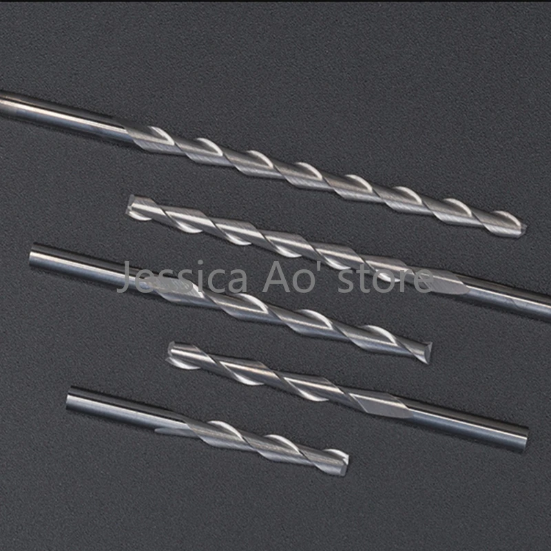 

5pcs 0.8-3.175 Double Edge Spiral Milling Cutter Billboard CNC Engraving Machine Tool Woodworking Carving Machine Carving Tool