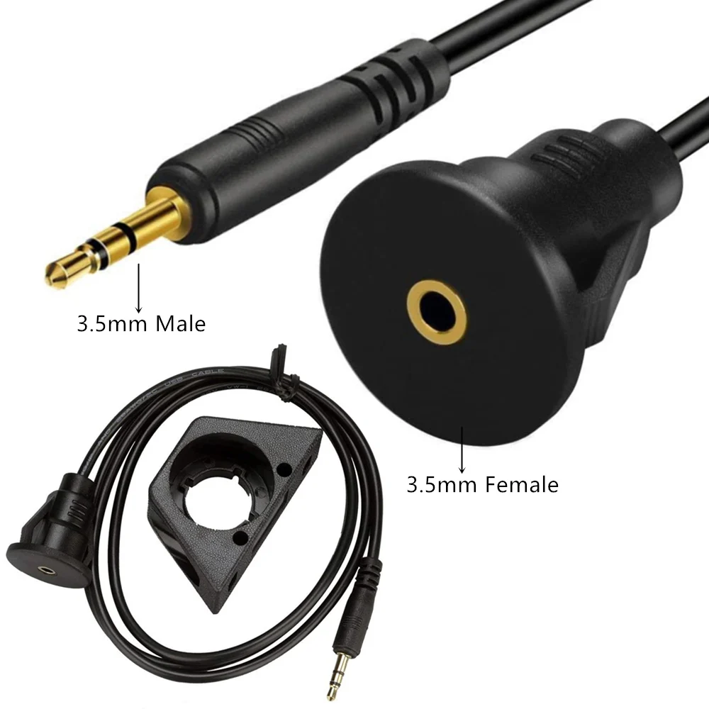 Водонепроницаемый Удлинительный кабель 3 5 мм с двумя штекерами для приборной