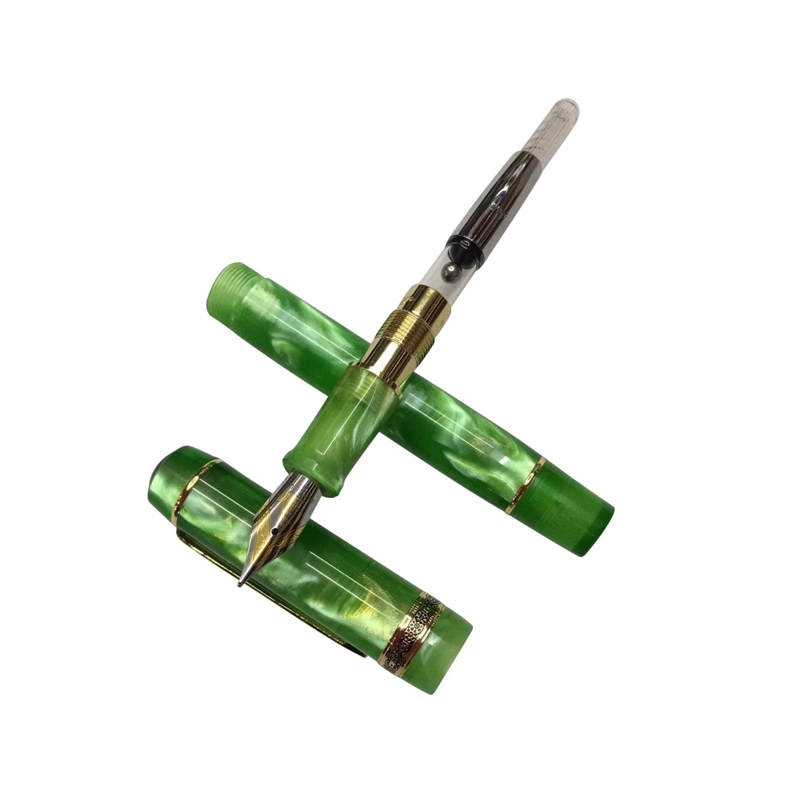 

Kaigelu 316A Celluloid Fountain Pen Beautiful Green Patterns Iridium EF/F/M Nib Pen Writing Office Business Ink Pen Gift pens