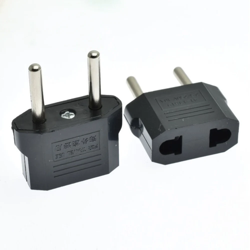 

10PCS 2 Round 10A US To EU Plug Converter Travel Electrical Power Adapter Socket