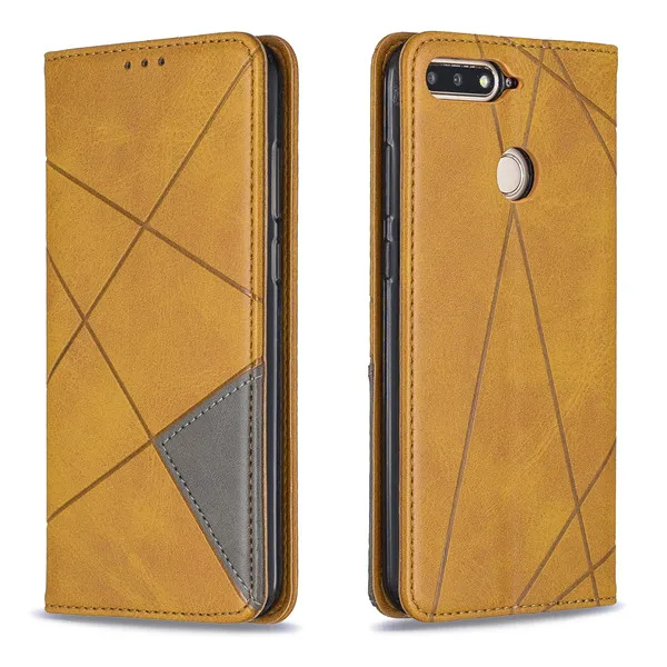 yellow Книжка чехол на для huawei Honor 7A 7A Pro AUM-L29 Honor7A Pro Хуавей Хонор 7a 7c про Кожаный чехол-книжка с магнитным бумажником для Honor 7C Pro LND-L29 Honor7C Pro - Цвет: yellow