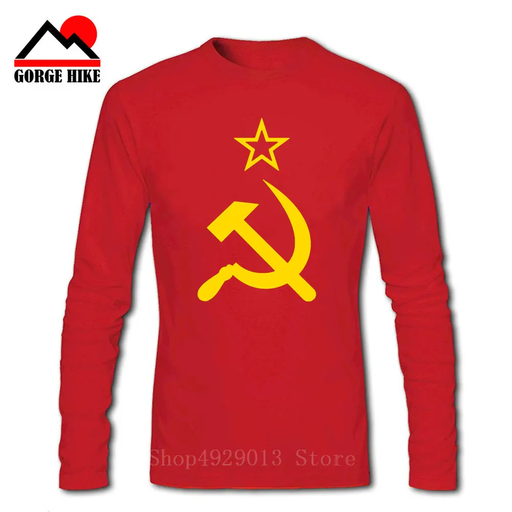 3D весенне осенние новые CCCP русские футболки мужские с длинным рукавом в