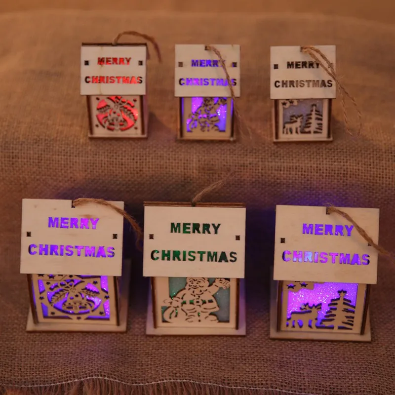 Рождественский подвесной светильник деревянный дом Рождественская елка