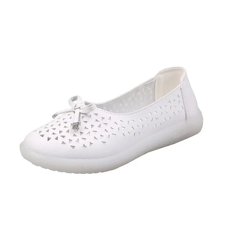 

Woman Shoes 2021 Summer The New Solid Color Casual Shoes Round Head Comfortable Breathable Mesh Flat Shoes Shallow Shoes