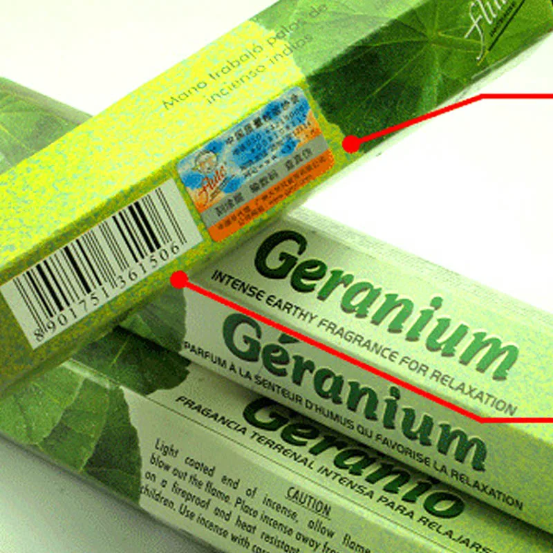 Флейта 20 палочек/упаковка аромат герани травяные ароматические палочки с