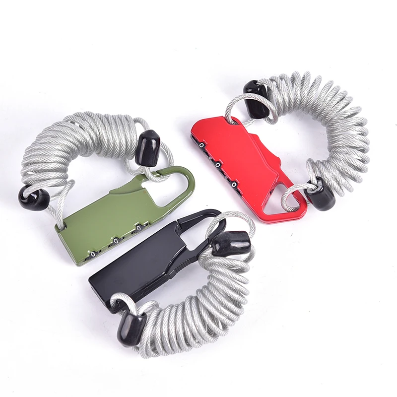 Велосипедный замок с пружинным дисковым кабелем проволочный безопасности