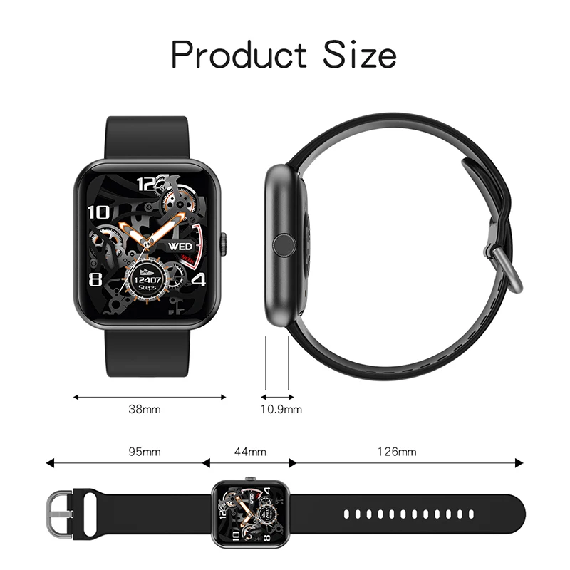 

New I8 Men's And Women's Smart Watches 1. 7-Inch IPS Color Screen, IP67 Waterproof, Support Bluetooth 5.0, Link Android And IOS