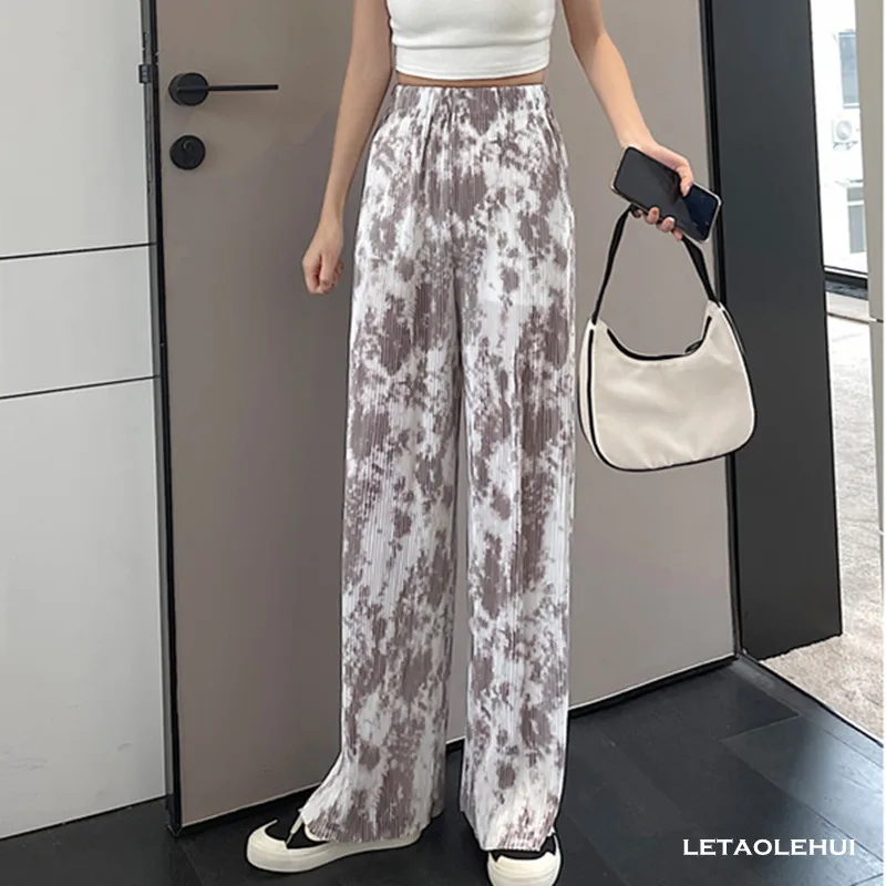 

Plaid Pants New Summer Women Casual Chic 2XL Loose Wide Leg Trousers Retro Teens Harajuku Hip-Hop All-Match Unisex Streetwear166