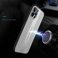 heavy duty protection magnetic phone case for iphone 12 11 pro max mini silicone metal back cover camera coque funda