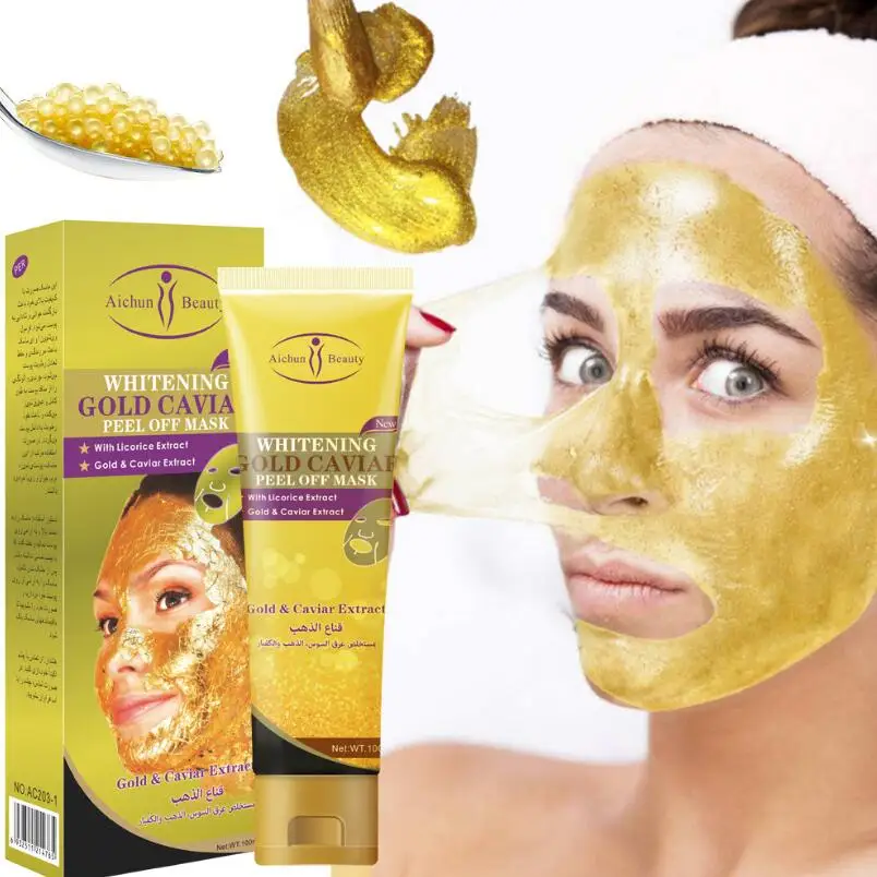Коллагеновая маска для пилинга и удаления черных точек 24K золота|Средства ухода