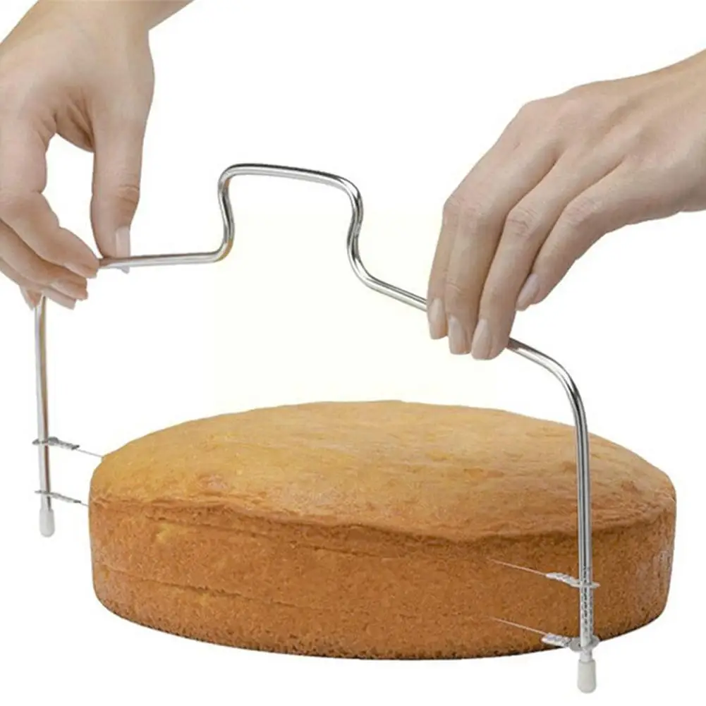 

1pc Double Line Cake Cut Slicer Adjustable Steel Device Cooking Diy Bakeware Decorating Tool Mold Kitchen T1t9
