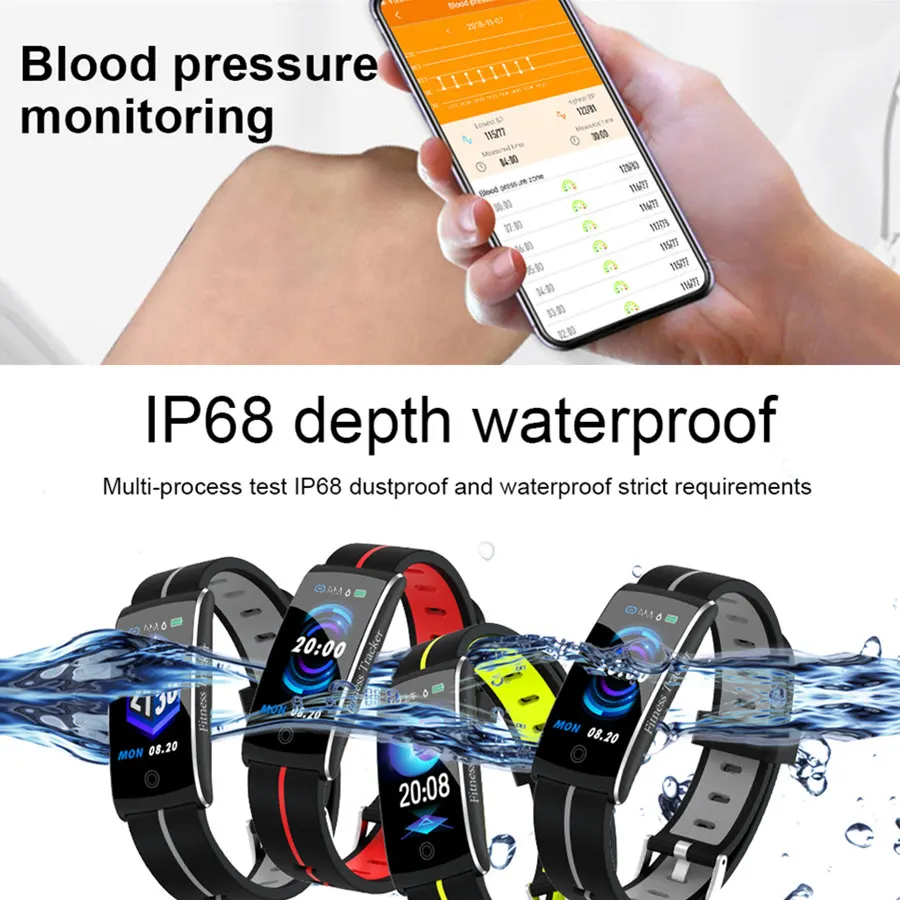 JWMOVE F10C спортивный умный браслет для мужчин и женщин водонепроницаемый IP68