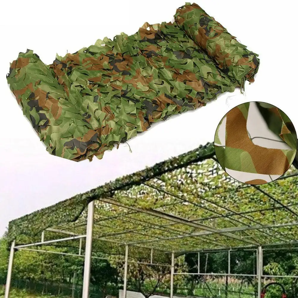 Anti UV Sunshade Cloth Net Woodland Camouflage Military Netting Army Camo Hunting Hide Camping Cover Garden Patio | Спорт и