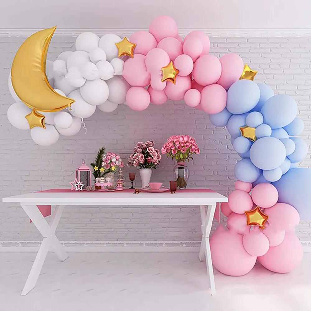 

117pcs Balloons Garland Arch pink blue and white Ballons and Golden Party Baby Shower and Gold Wedding Decorations