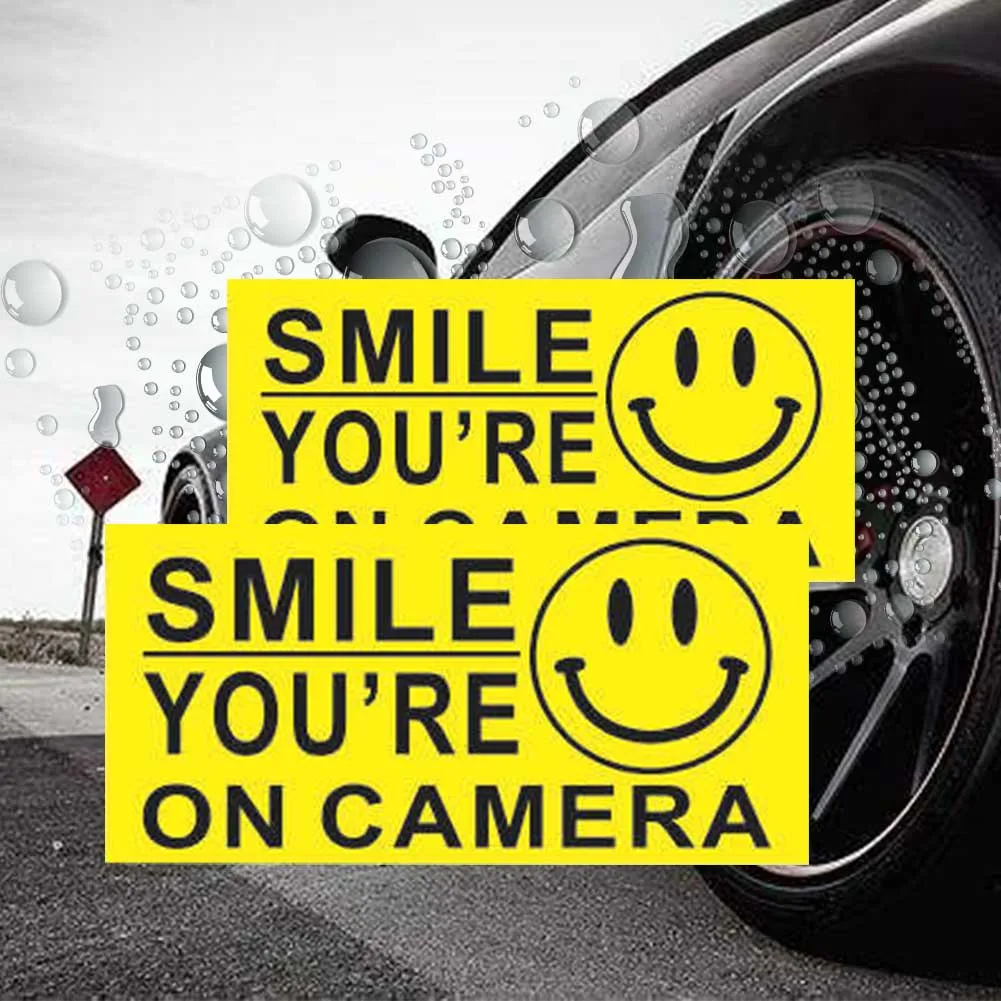 4 шт. автомобильные аксессуары улыбающееся лицо видеонаблюдение вы на камеру
