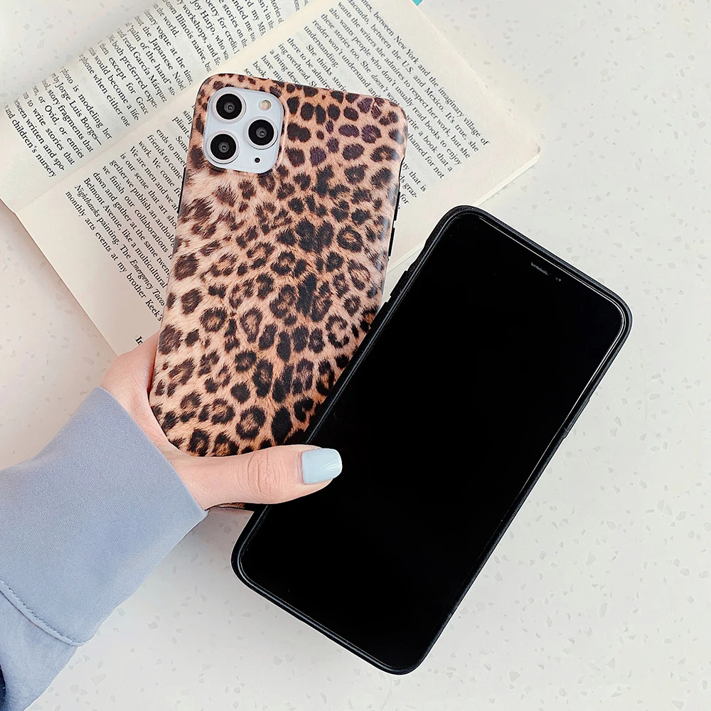Винтажный леопардовый чехол LOVECOM для телефона iPhone 11 Pro Max XR X XS 7 8 6S Plus матовый