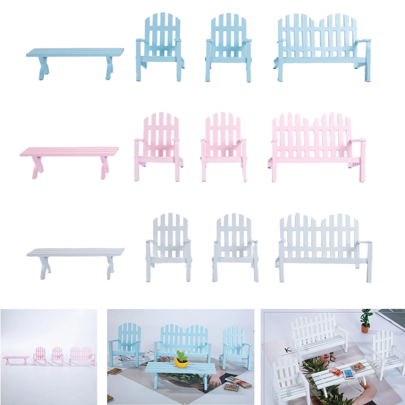 

Modern 1/12 Doll House Chair Miniature Mini Furniture Ornament Accs Gifts