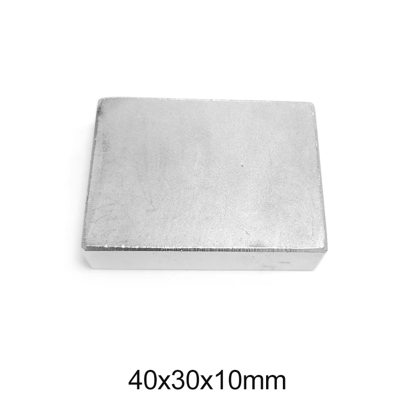 

1/2/3/5 шт. 40x30x10 кубовидные блочные магниты мощный 40x30x10 мм неодимовый магнит 40 мм * 40 мм Перманентный магнитный лист NdFeB 40*30*10