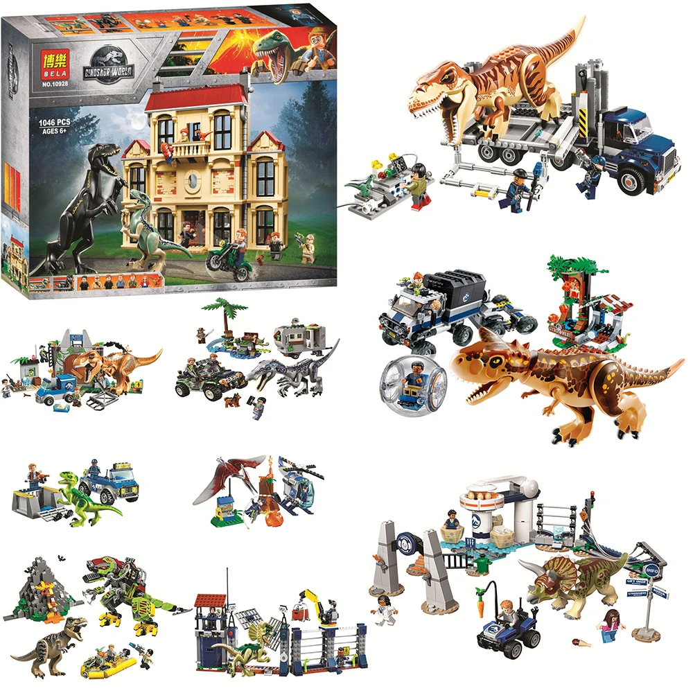 

Dinosaurs World Series Tyrannosaurus Breakout Building Blocks Jurassic Compatible 10928 Bricks Toy for Boys Children gifts