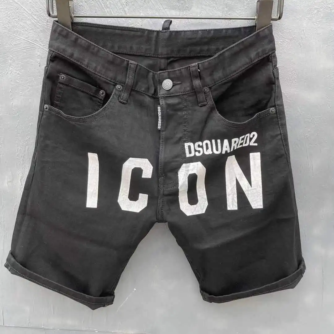 

Italy Brand Style 2021 dsq Icon jeans Mens Slim Short jeans Men Black trousers Letter Shorts Cowboy jeans for men skinny jeans