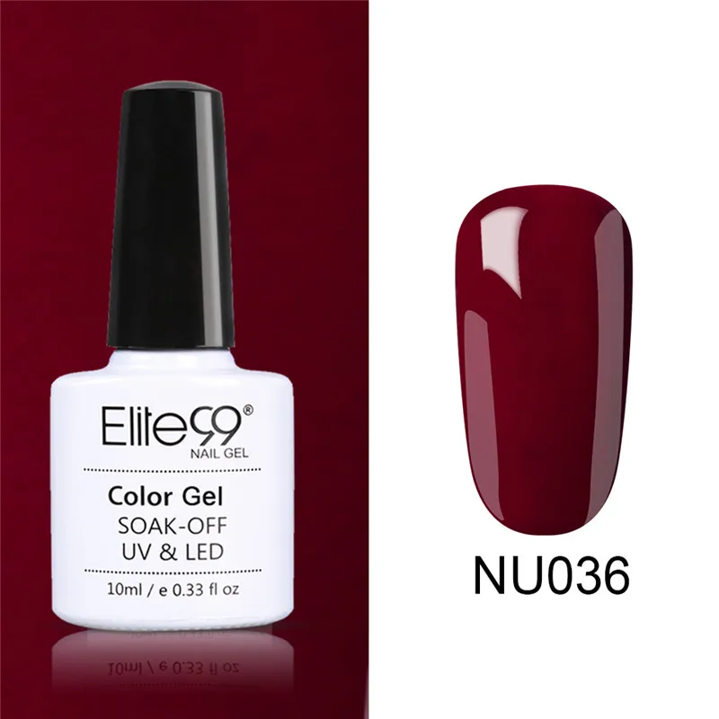 NU036 Elite99 Гель-лак для ногтей замачиваемый УФ-гель серого цвета гель лак Vernis Полупостоянный лак для нейл-арта гель-лаки - Цвет: NU036