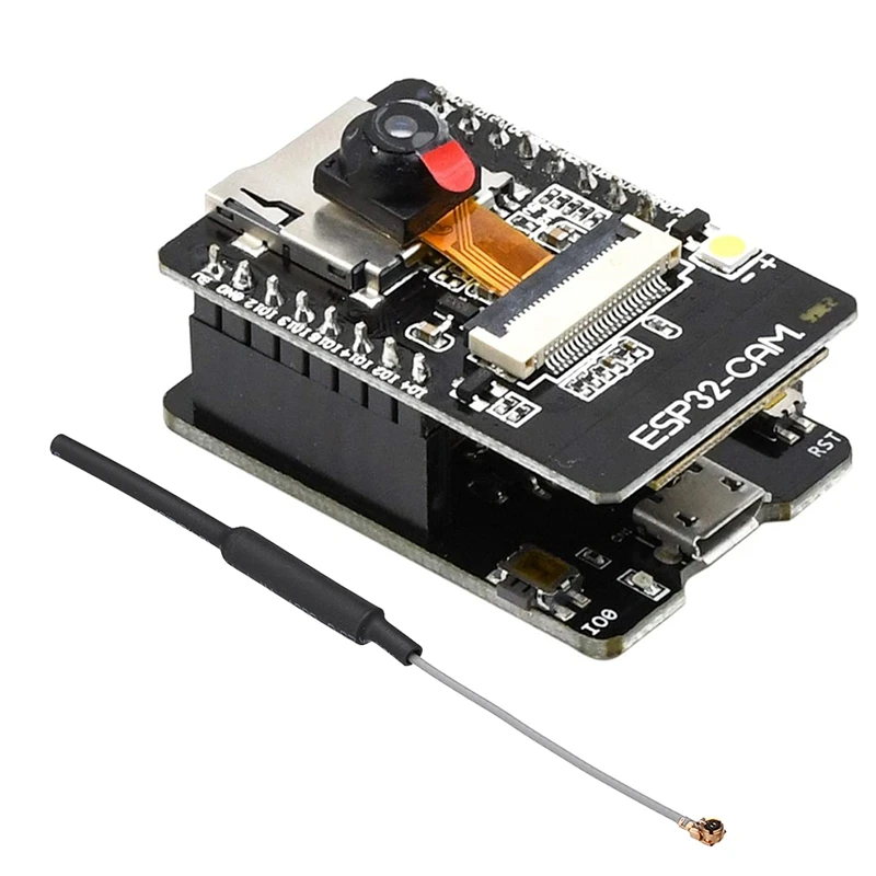

WiFi Bluetooth Board ESP32-CAM-MB Micro-USB to Serial Port CH340G with OV2640 Camera Module Mode ,with 2.4G Antenna