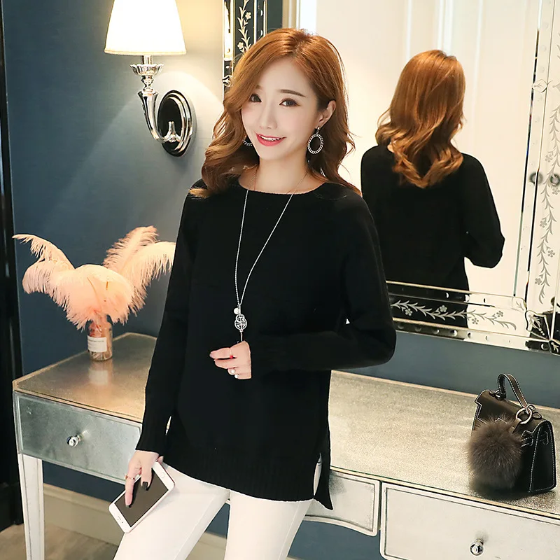 Платье свитер одежда для лактации круглый вырез трикотажная без подкладки