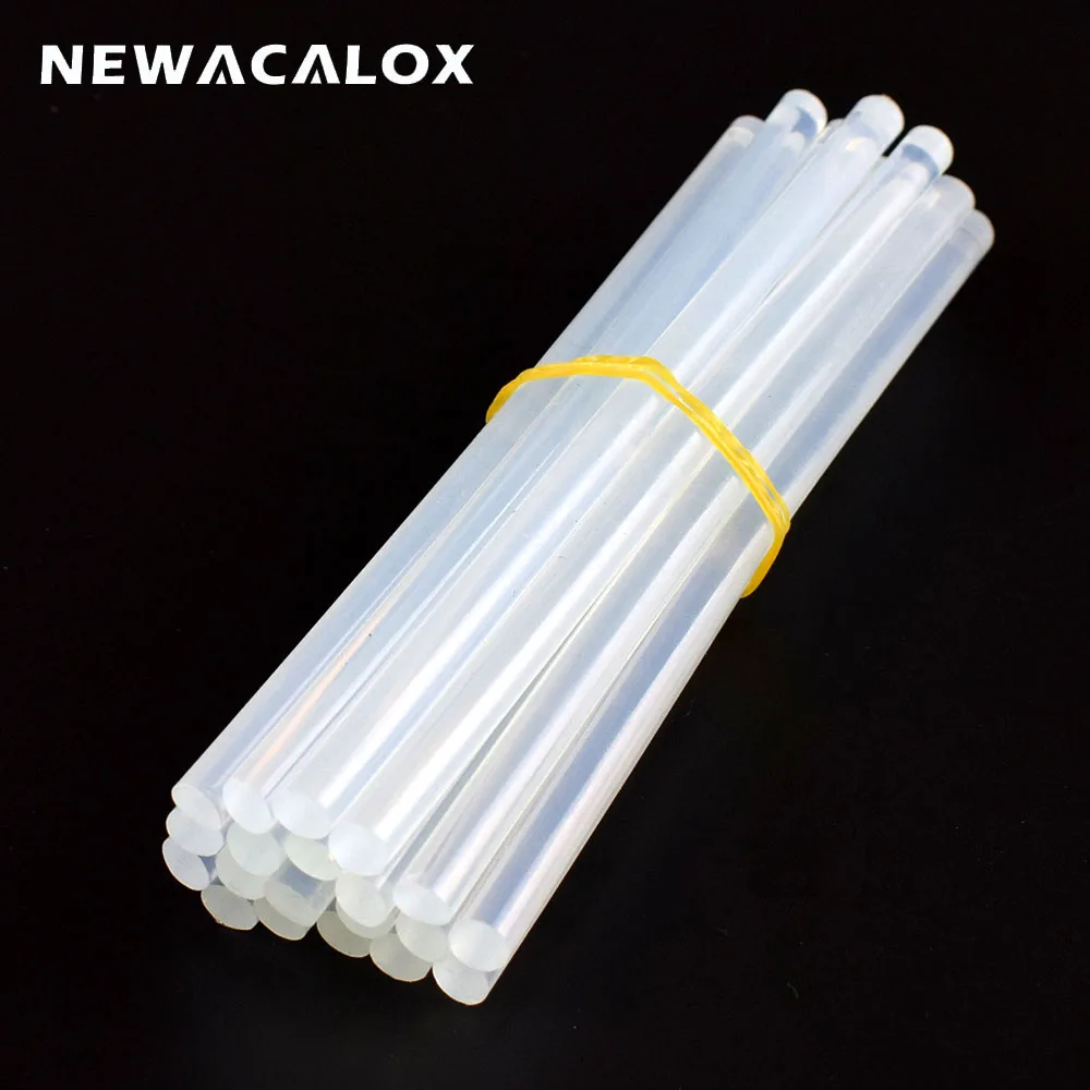 

Клей-карандаш NEWACALOX, 20 шт., 7 мм х 150 мм, белый/черный/желтый, для мини-электрического термопистолета, инструмент для самостоятельного ремонта