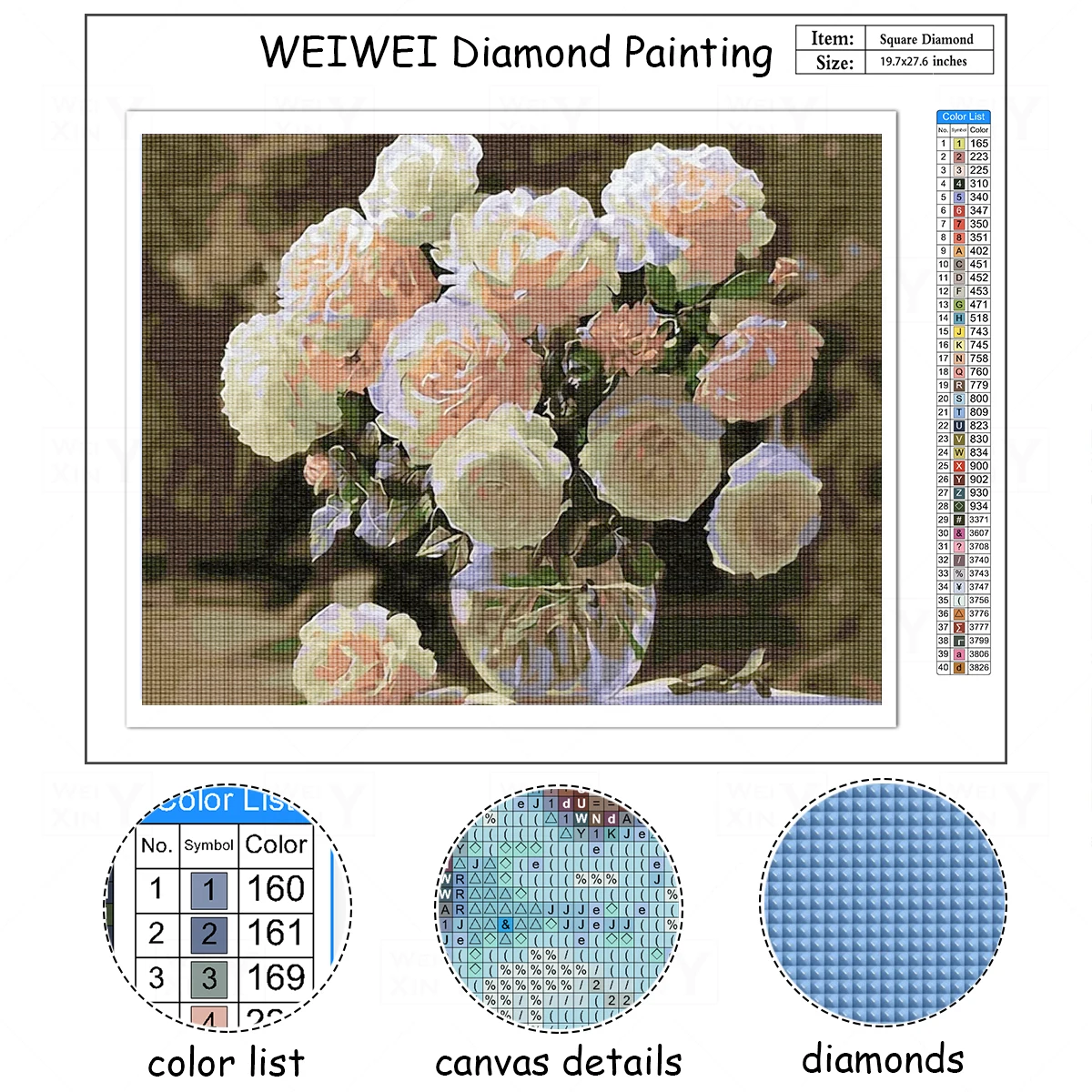Алмазная живопись Пион цветок полный набор для вышивки крестиком взрослых