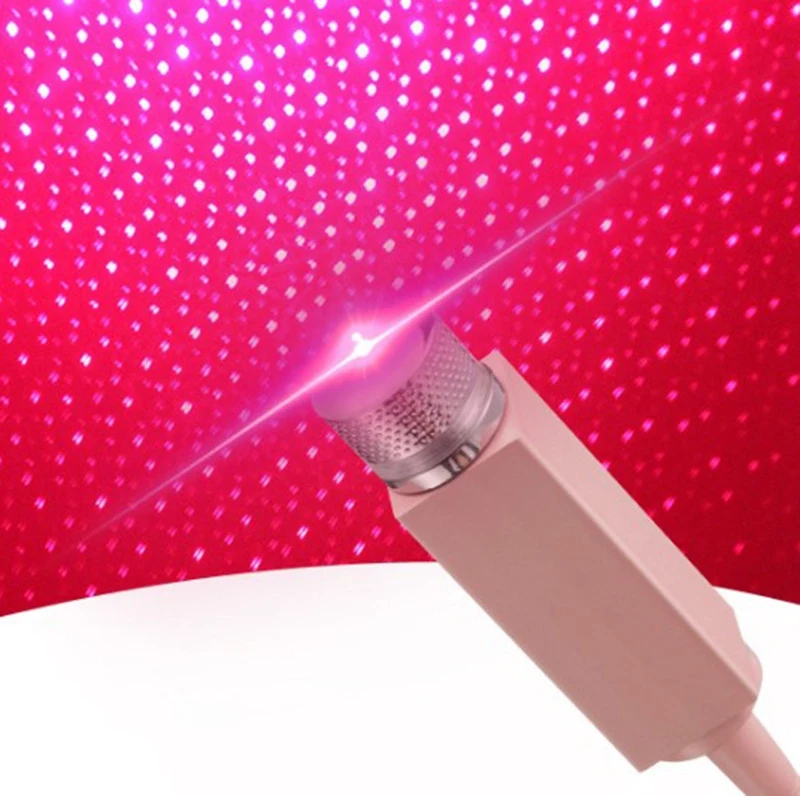 Автомобильная Usb Универсальная мини светодиодная крыша звезда ночник