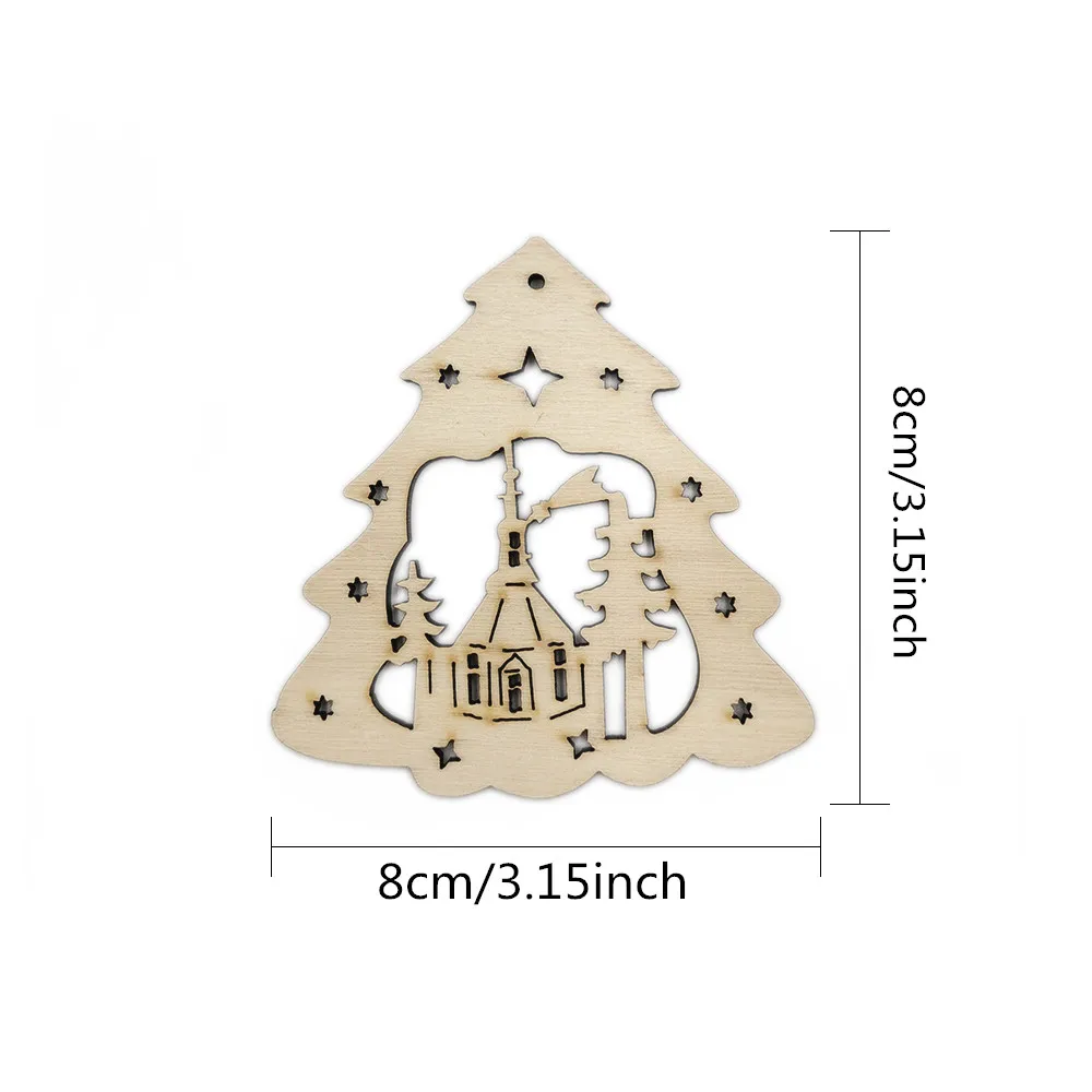 10 шт. рождественские деревянные украшения ломтики вырезы для рукоделия