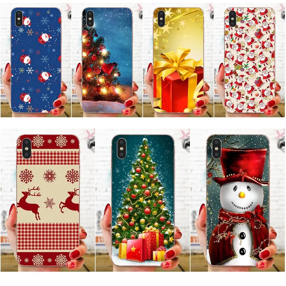 Мягкий популярный новогодний Санта Клаус для Samsung Galaxy A10 A20 A20E A3 A40 A5 A50 A7 J1 J3 J4 J5 J6 J7