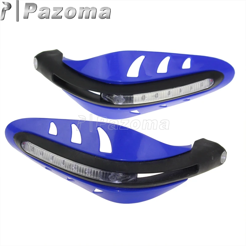 Руль мотоцикла Handguards w/светодиодный сигнал поворота Dirt Bike ручные охранники для Streetfighter Yamaha Honda Suzuki ATV TDM 850 900