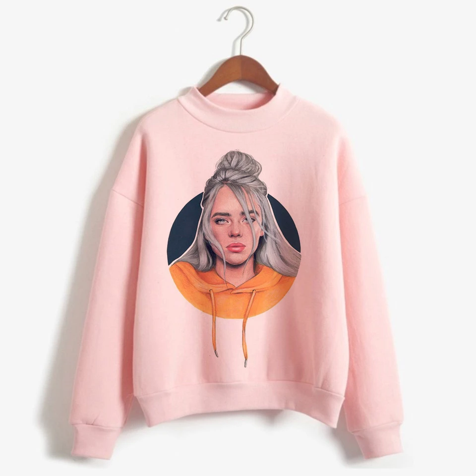 Billie Eilish толстовка женская одежда свитер корейский 90s с капюшоном Harajuku печати толстовки уличная Топ Повседневная Ulzzang капюшон