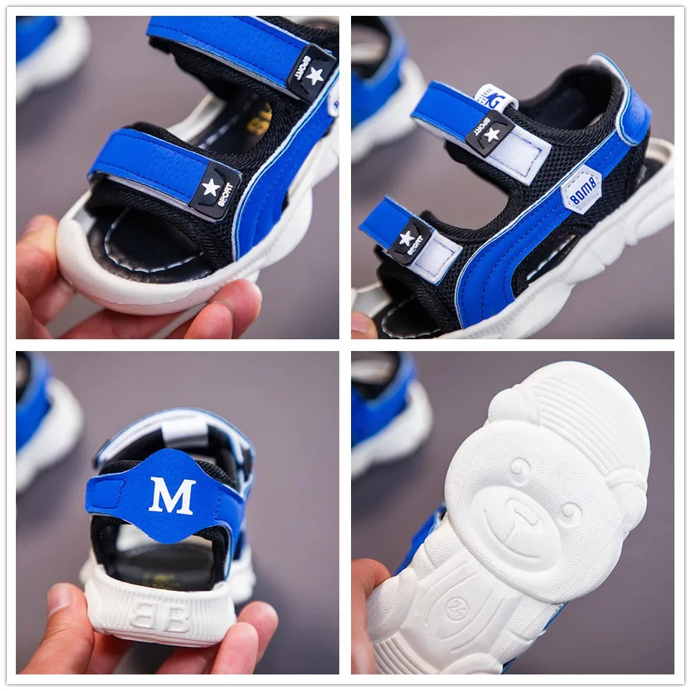 

KINE PANDA Toddler Girl Boy Sandals Newborn Baby Shoes Summer 1 2 3 4 Years Old Kids Sandals Soft Anti-slide