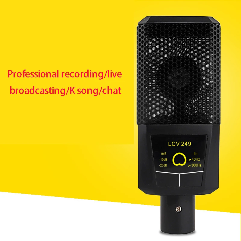 

249 Square Microphone, Portable 640 Large Diaphragm Live Microphone Microphone Condenser Microphone