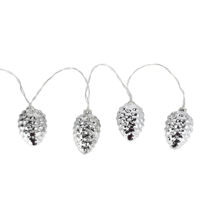 10 Led серебро кедровые орехи Батарея работает огни строки 1 5 м светодиодные