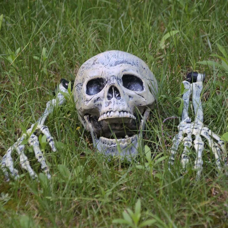 

Halloween skeleton props Paws White Skull Head Horror Halloween Decoration Home Garden Haunted House Ornaments Kids Gift Toys