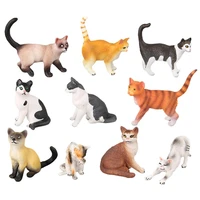 simulation wilds animal model toys set cat figurines kitten action toys set for kids figure collection educational toy