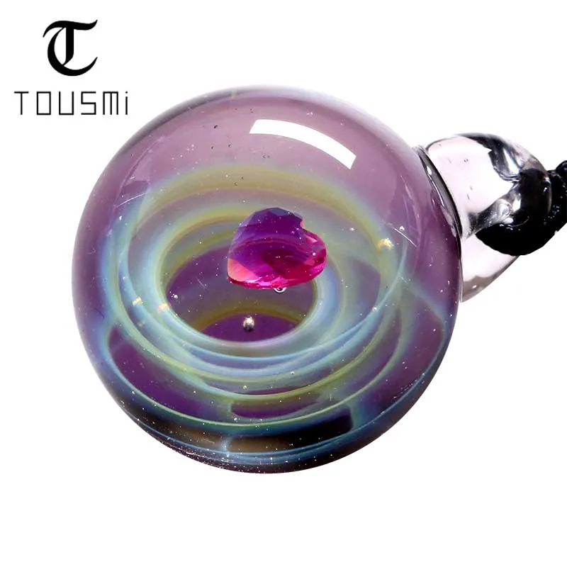 Tousmi Вселенная Космос галактика стеклянный кулон для женщин 64 см регулируемая